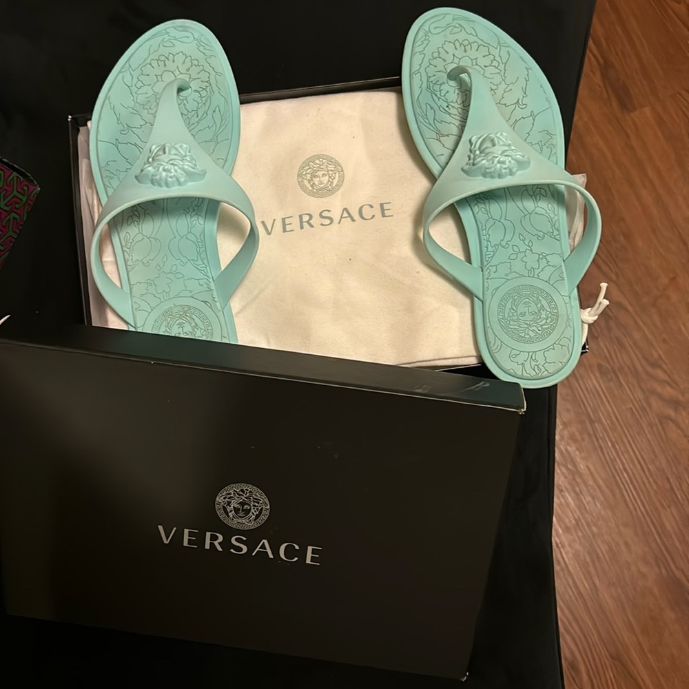 Versace rubber flip flop sandal